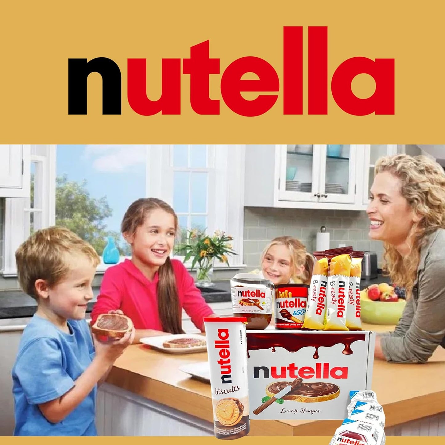 Selection box filled with Nutella hazelnut sweets and gifts