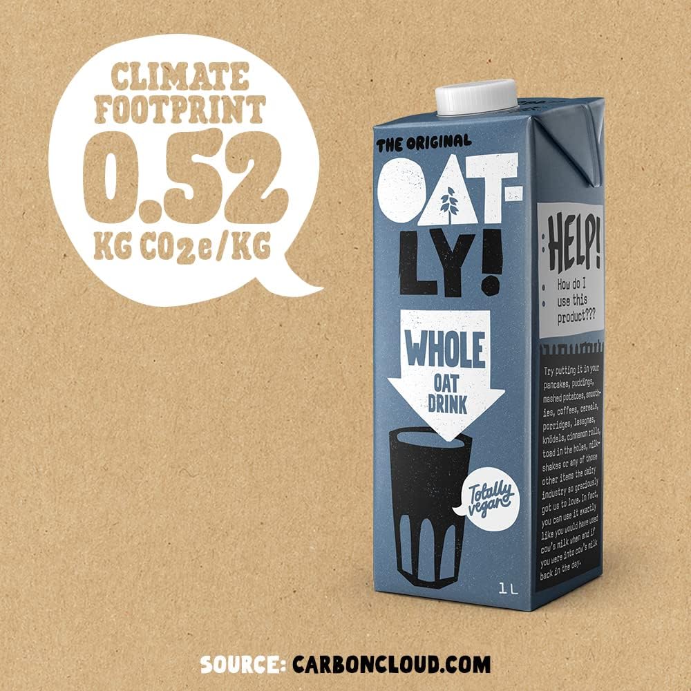 oatly dairy-free oat drink 1 litre 6 pack smooth and creamy