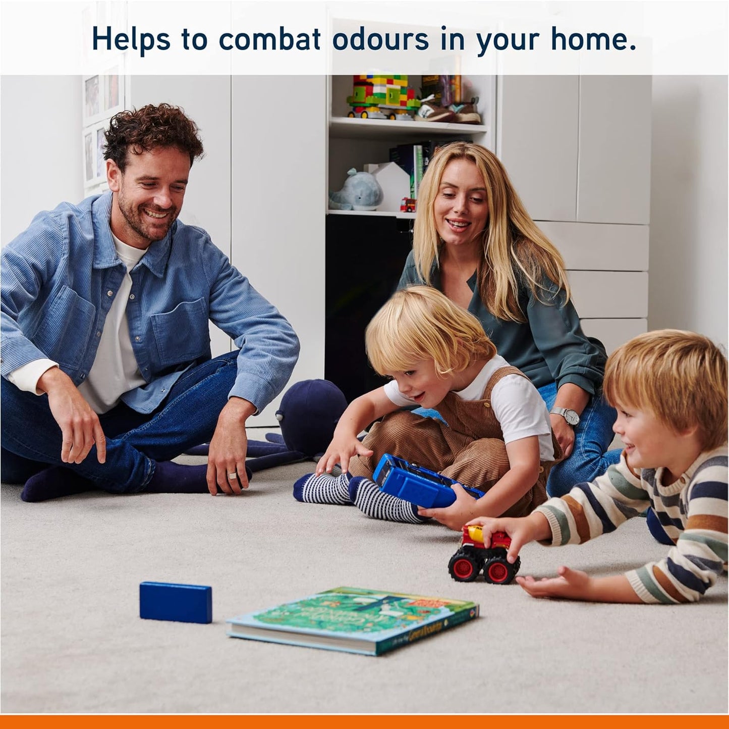 Powerful odor eliminator for carpets and upholstery