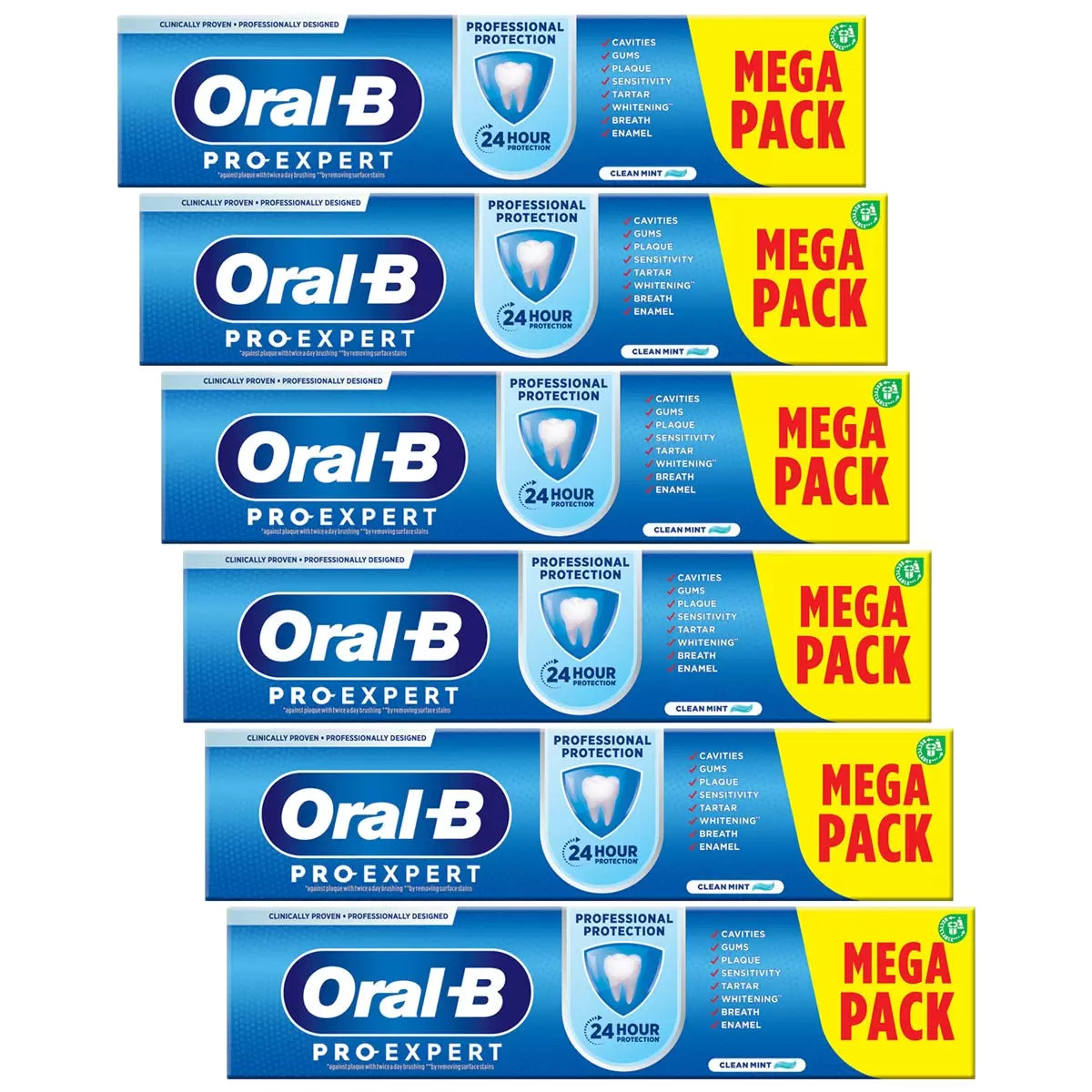 ral-B Pro-Expert Professional Protection Toothpaste 6 x 125ml pack