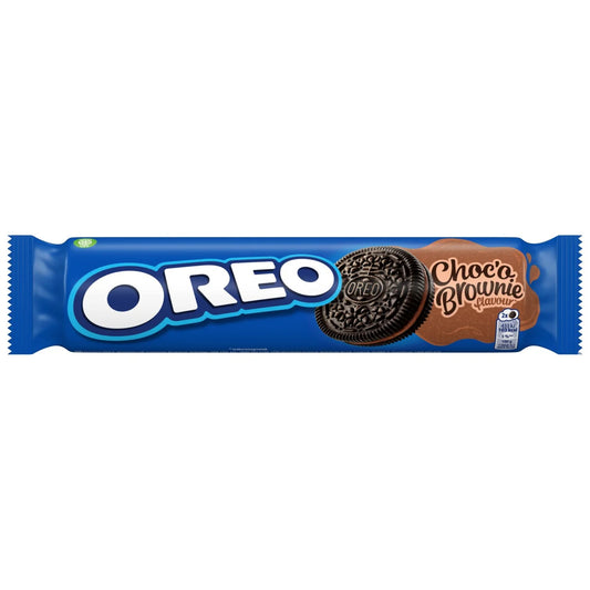 OREO choco brownie cookie sandwich biscuits pack 154g with creamy filling