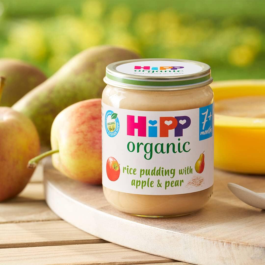 organic weaning food hipp apple pear blend