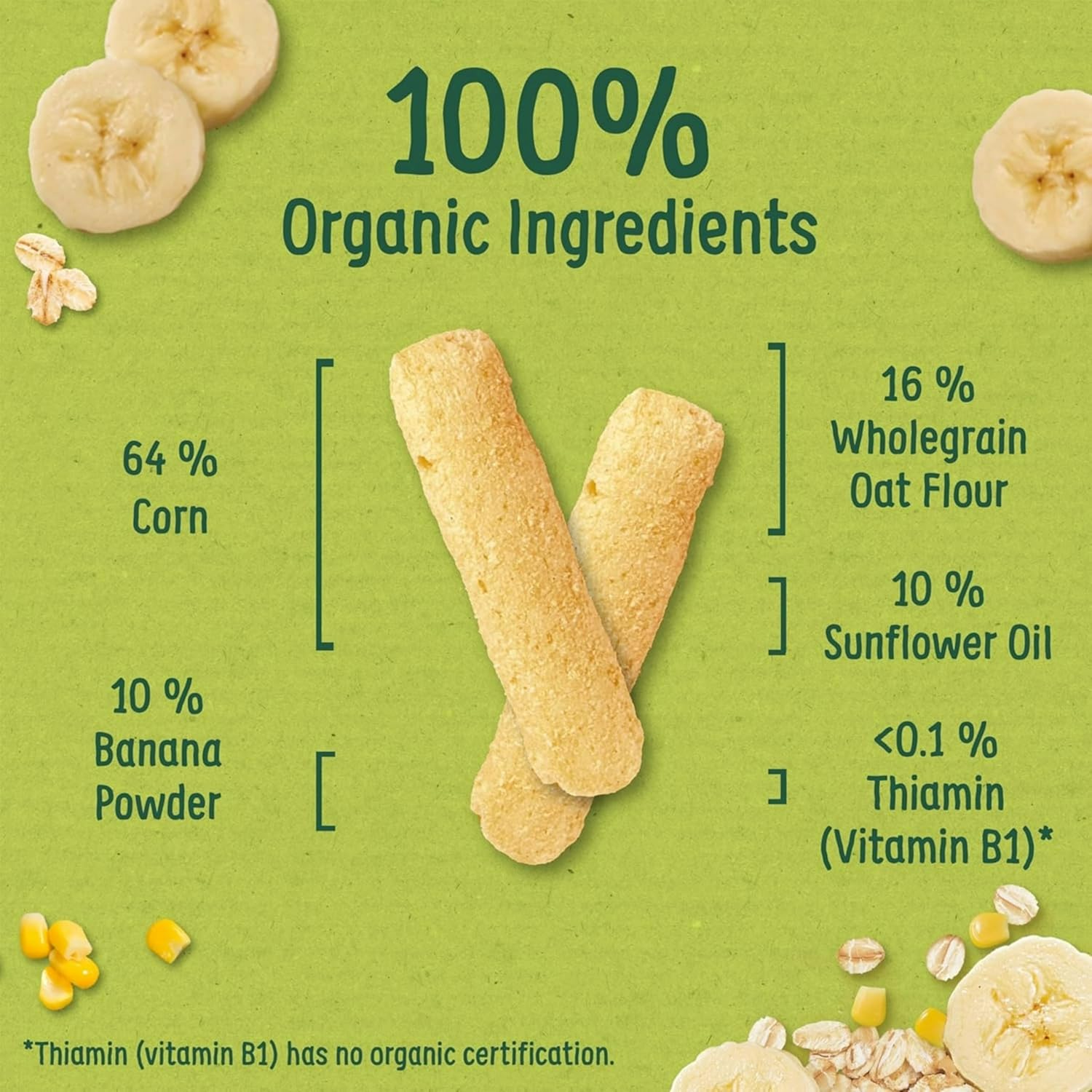 organic banana and sweet potato baked snack