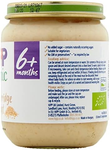 gentle organic porridge for baby breakfast