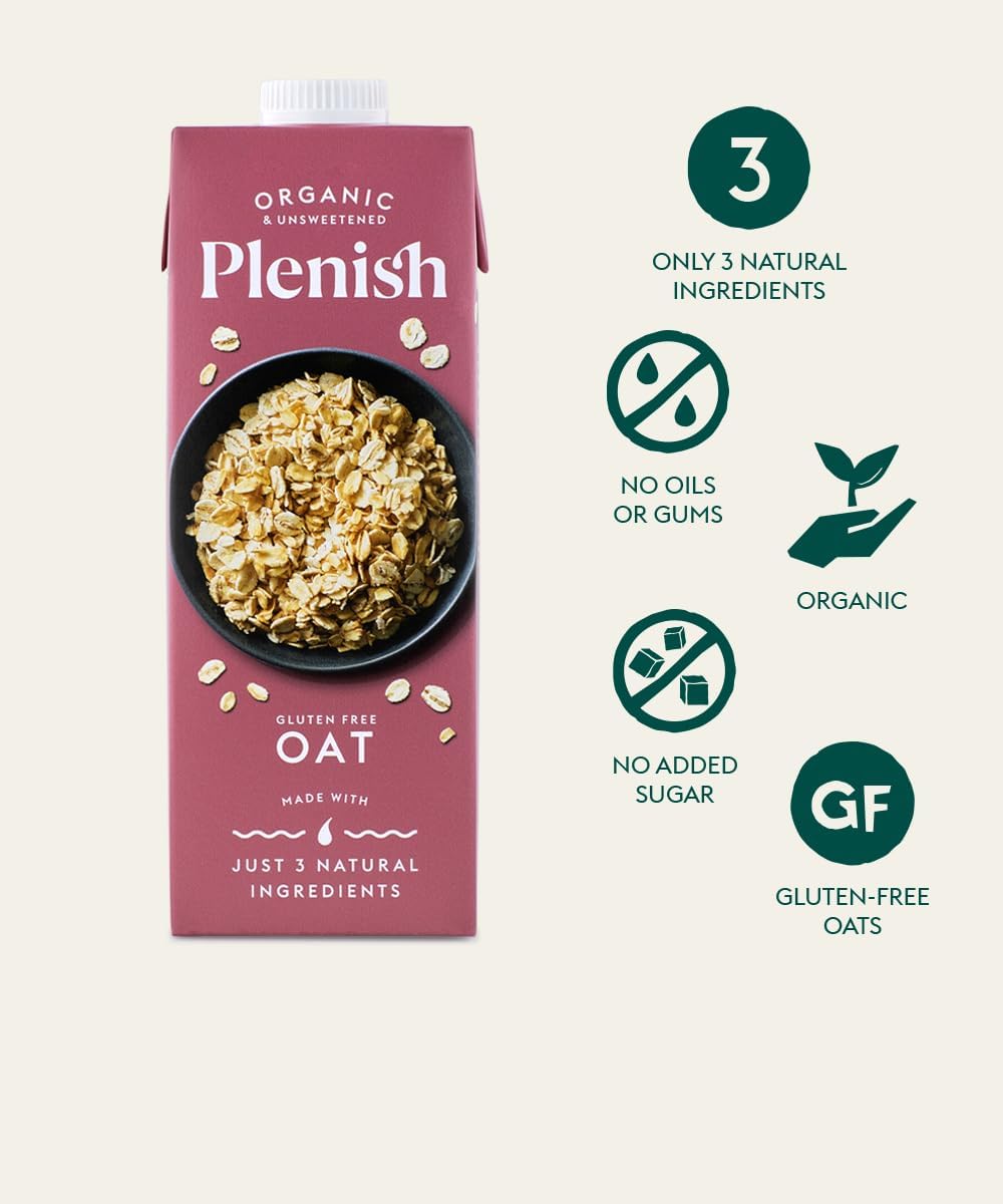 organic unsweetened oat drink plenish 8 pack gluten free vegan milk