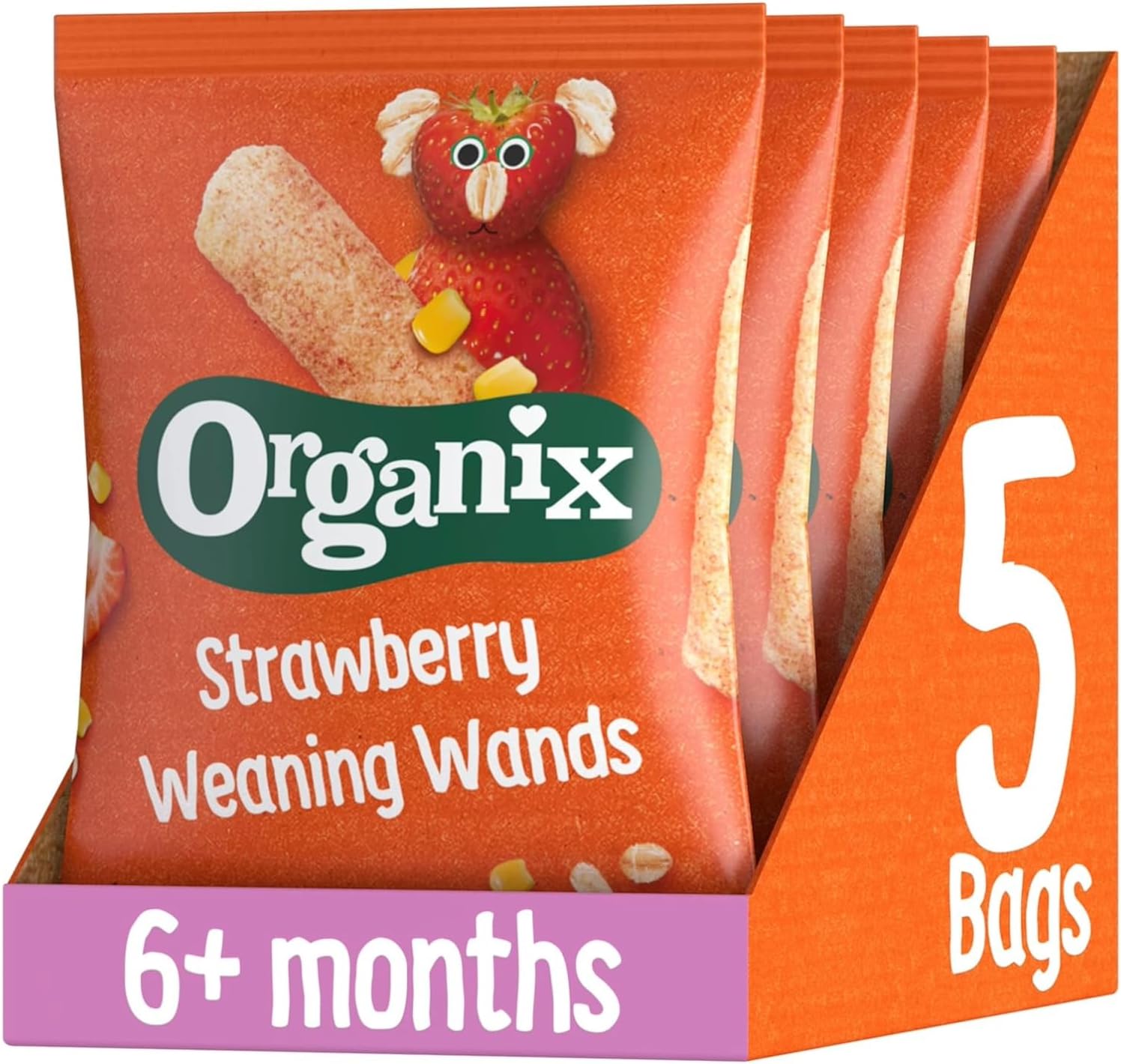 organix strawberry weaning wands baby snack