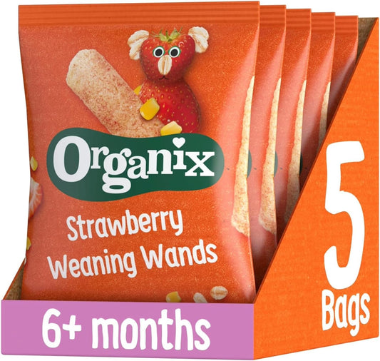 organix strawberry weaning wands baby snack