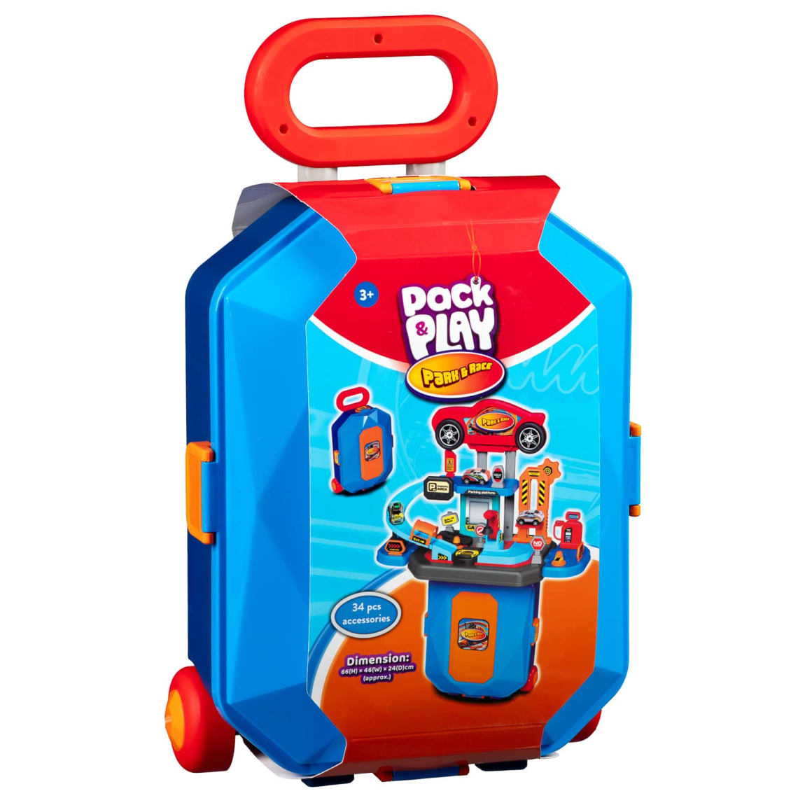 Pack & Play Park & Race Garage Set 34 Piece