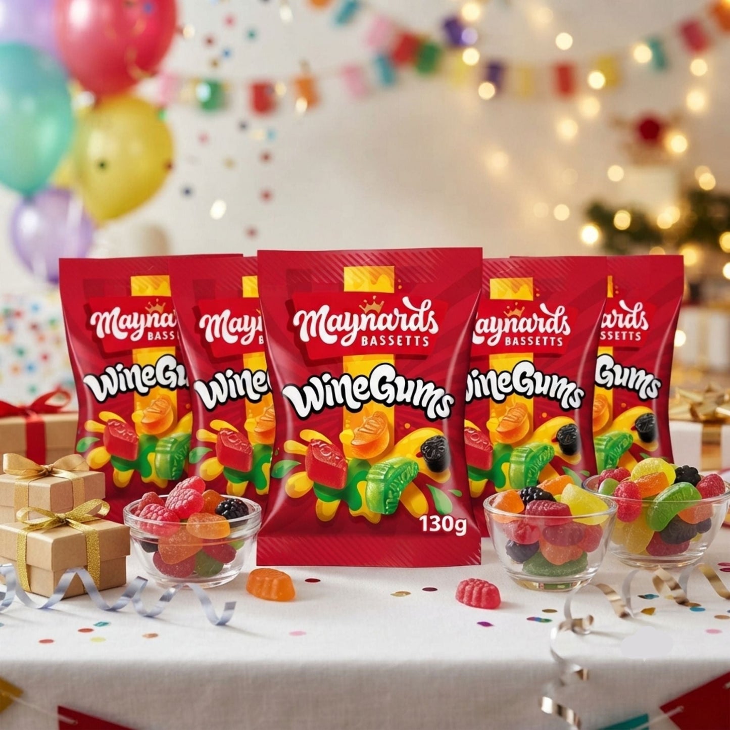 Party sharing sweets selection