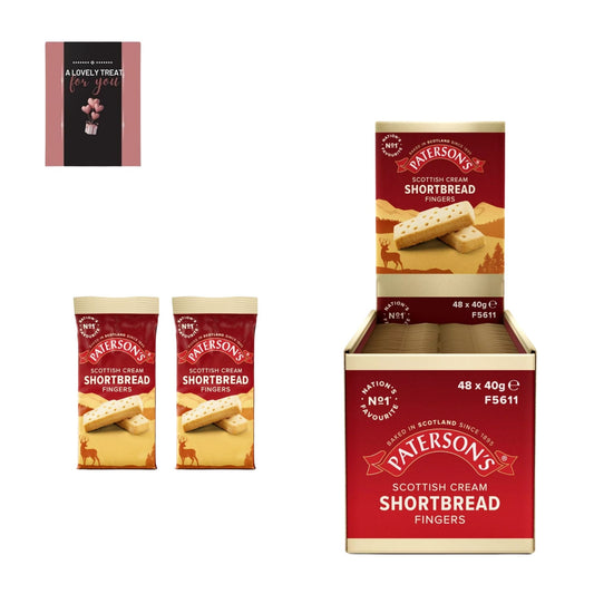 Paterson's cream shortbread fingers 48 x 40g pack