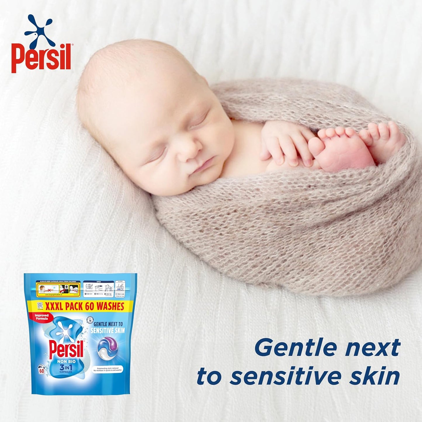 Persil Non-Bio 3-in-1 Laundry Capsules – Convenient and Easy-to-Use for Every Laundry Load