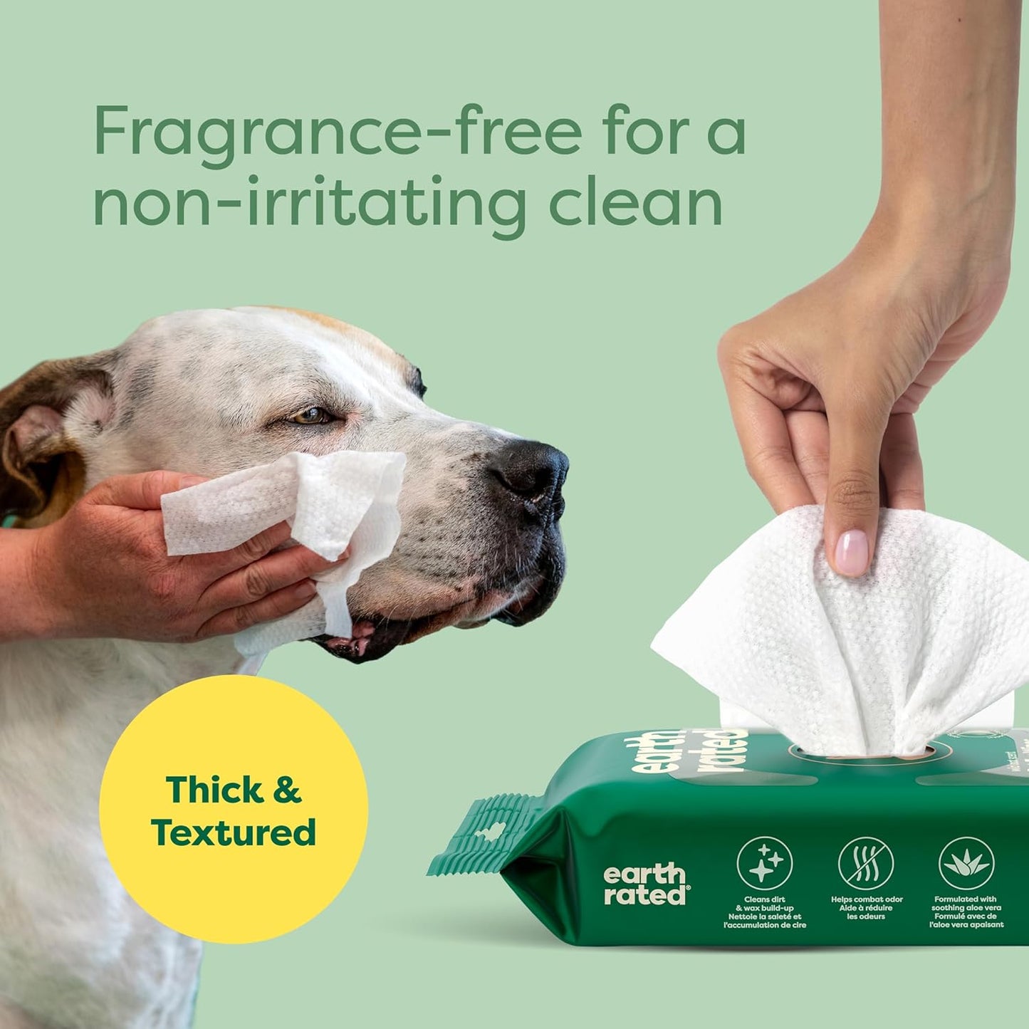 Pet grooming eye wipes with no added scent – 70-pack