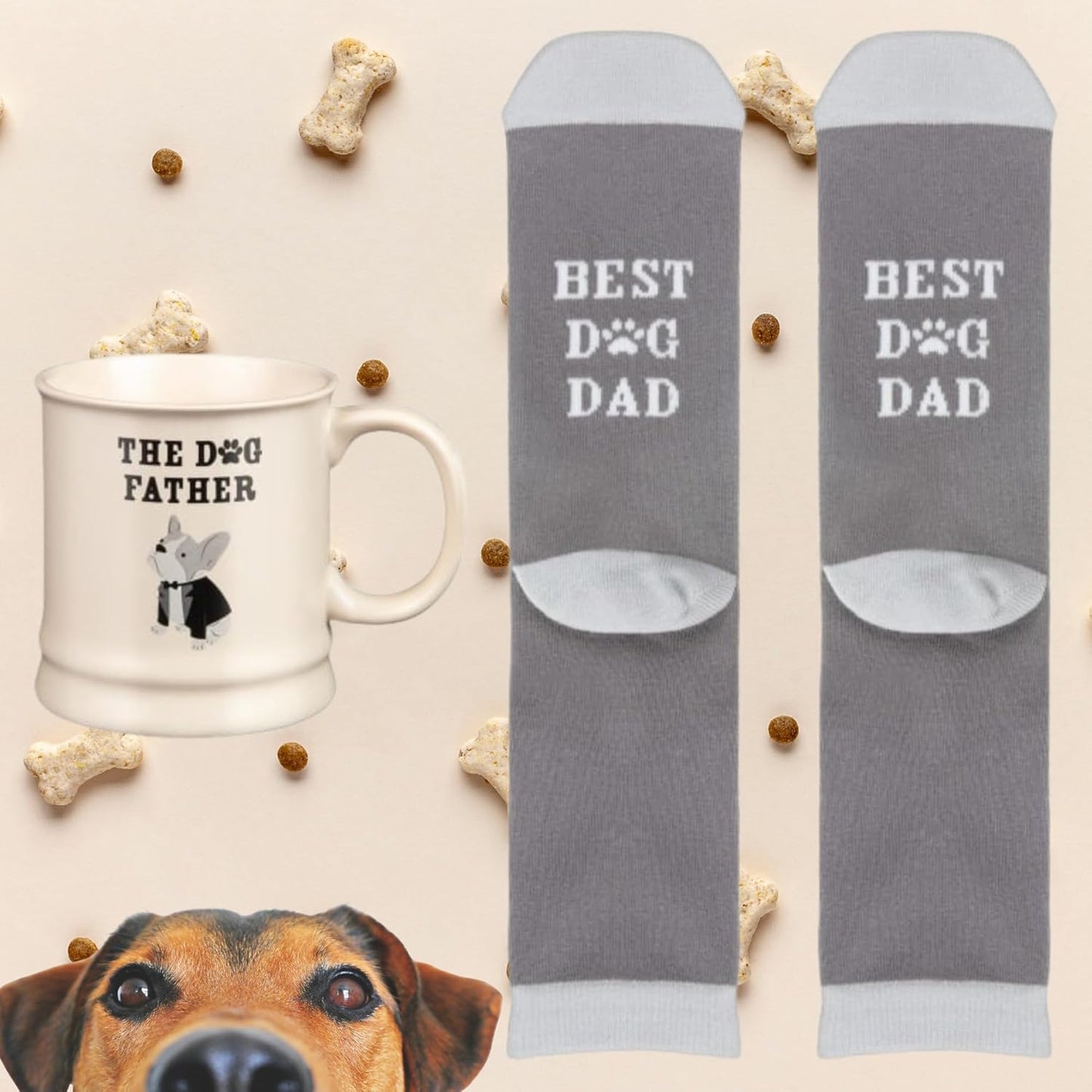 Pet-themed gift set celebrating the best dog dad