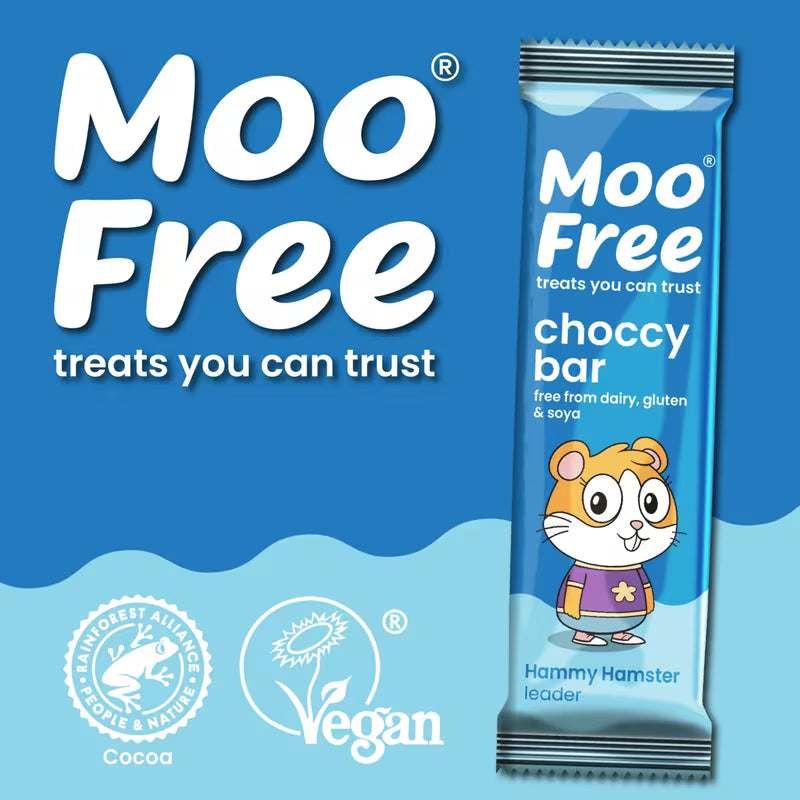Moo Free original and white chocolate mini bars