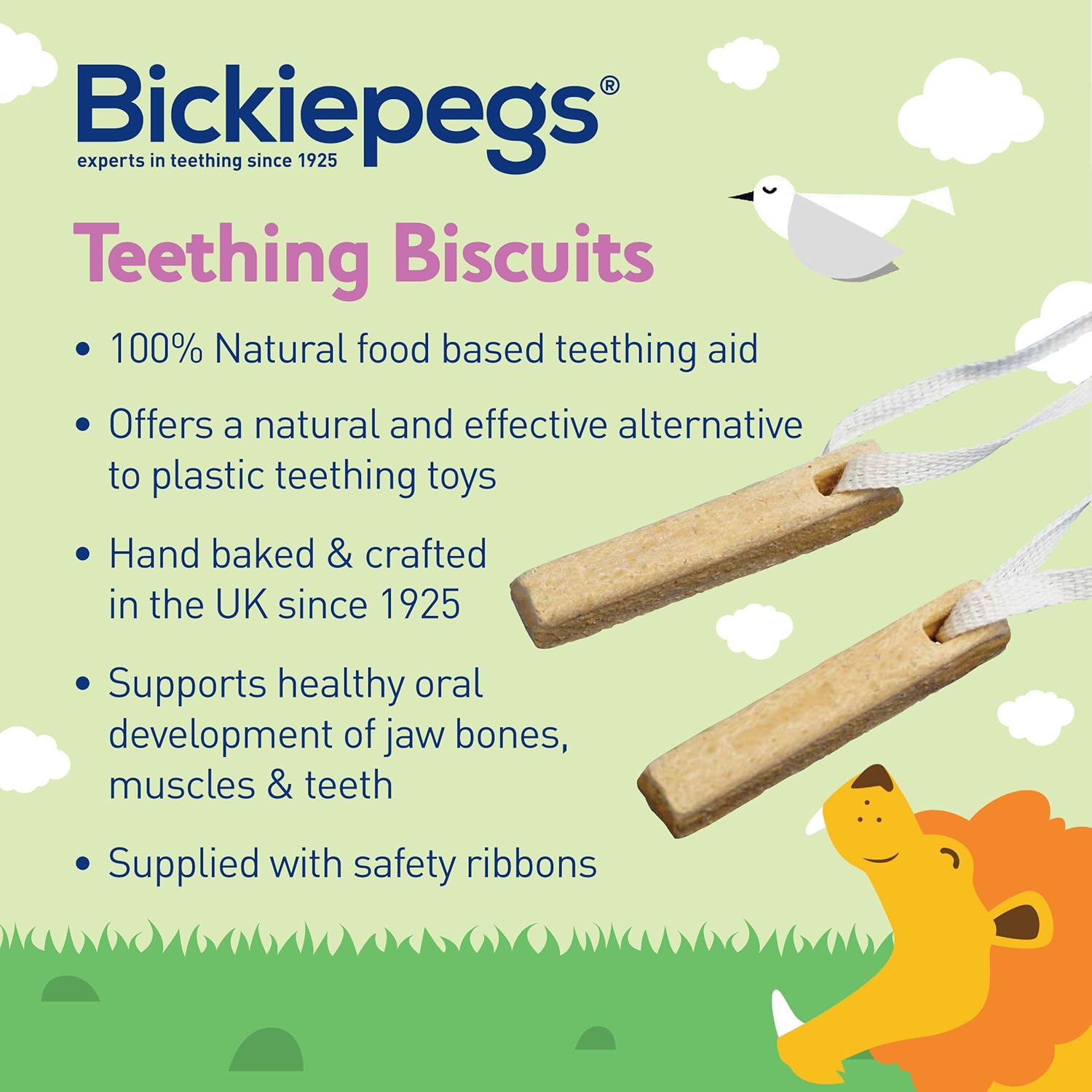 portable tube of teething biscuits
