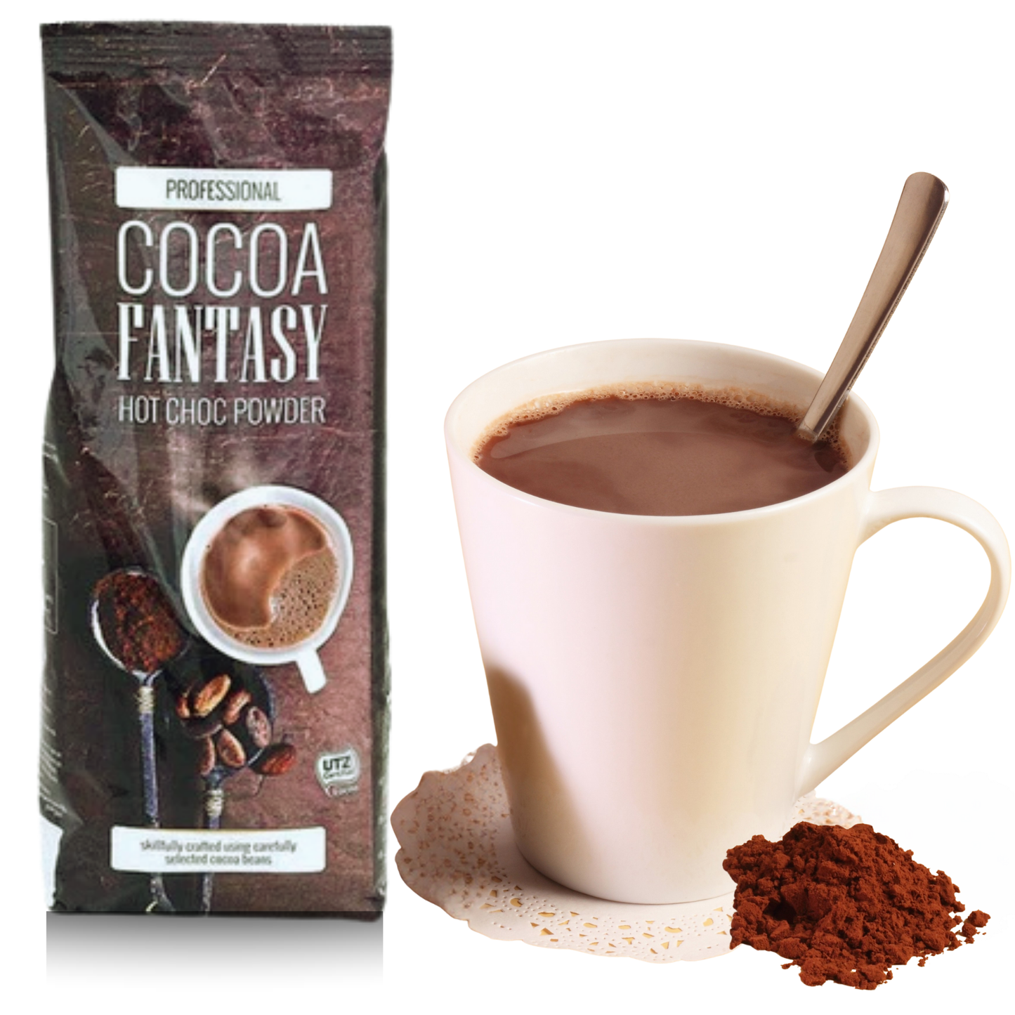 Premium hot chocolate powder Douwe Egberts Cocoa Fantasy bulk pack 10x1kg