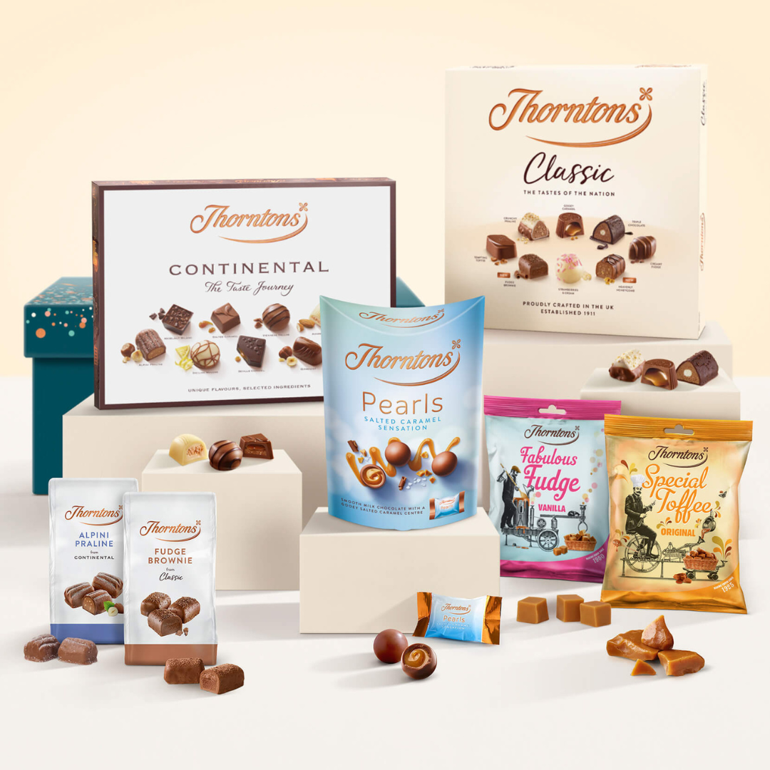 Premium Thorntons gift box with indulgent chocolate selection