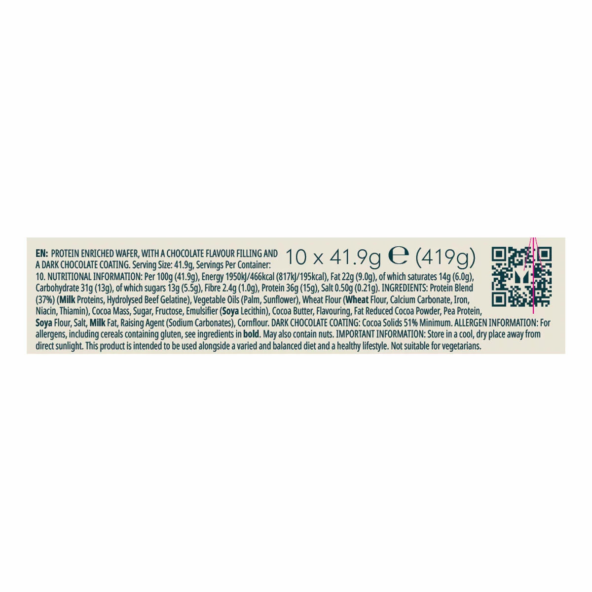 15g protein chocolate wafer snack bars multipack