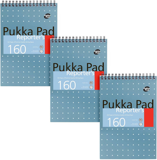Pukka Pad Reporter’s Pad 3 pack in blue