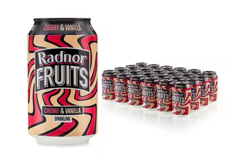 Radnor Fruits Cherry and Vanilla Sparkling Drink 24 x 330ml cans