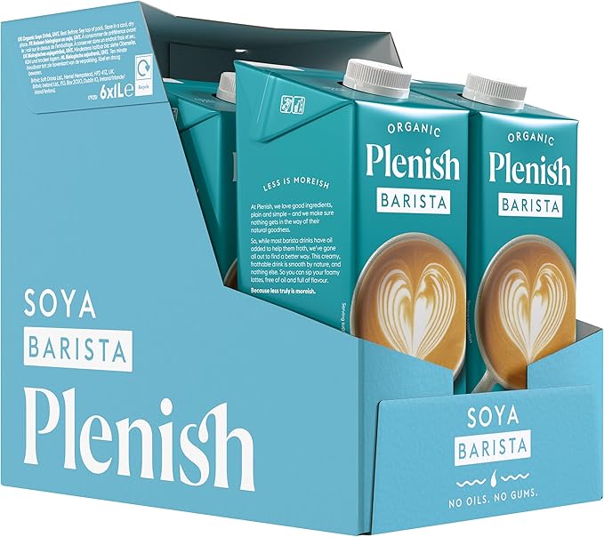 vegan soya drink in recyclable cartons