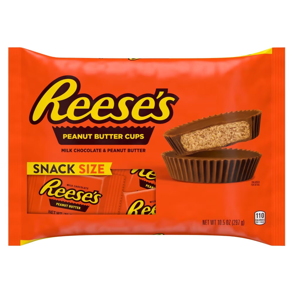Snack-size Reese’s peanut butter cups individually wrapped for sharing