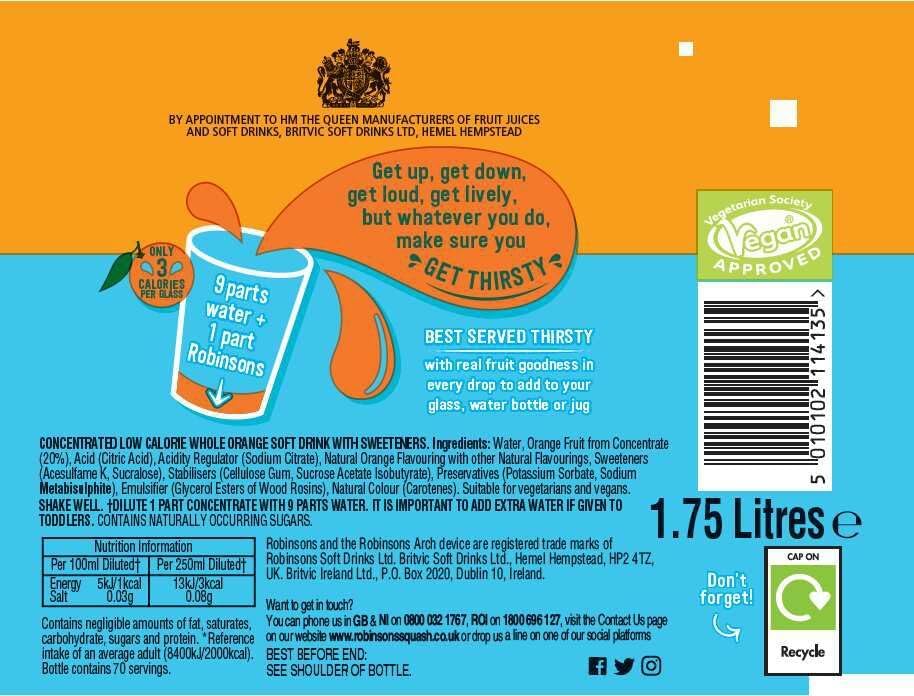 robinsons orange squash refreshing drink