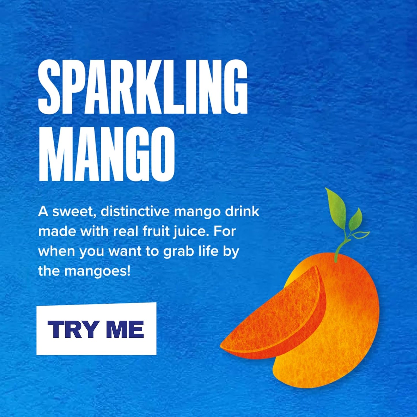 Rubicon Sparkling Mango 330ml cans 24 pack flavoured with natural mango juice for a bold taste