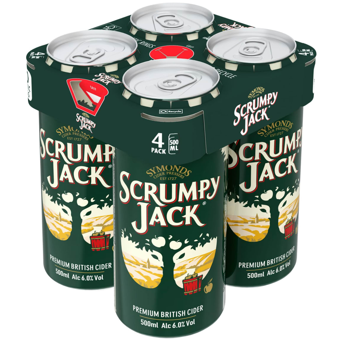 Scrumpy Jack cider 4 x 500ml bottles pack