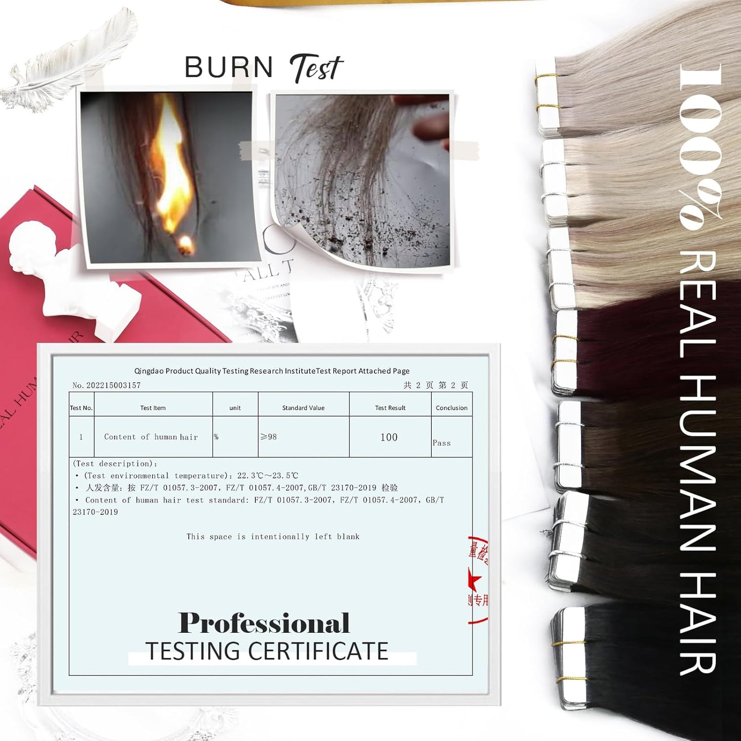 Seamless tape weft for invisible hair extension look
