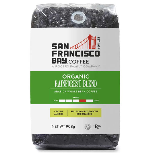 San Francisco Bay Organic Rainforest Blend Coffee Beans 908g pack