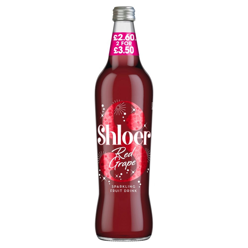 6-bottle pack of Shloer Red Grape – fruity and refreshing