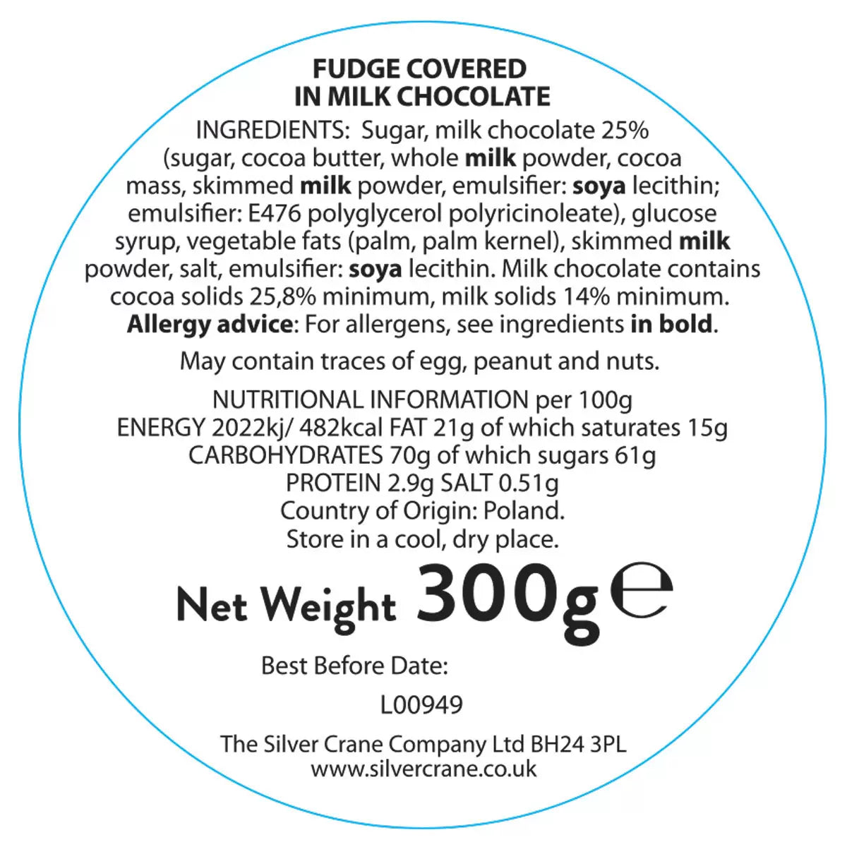 Decorative nutcracker tin filled with sweet chocolate fudge