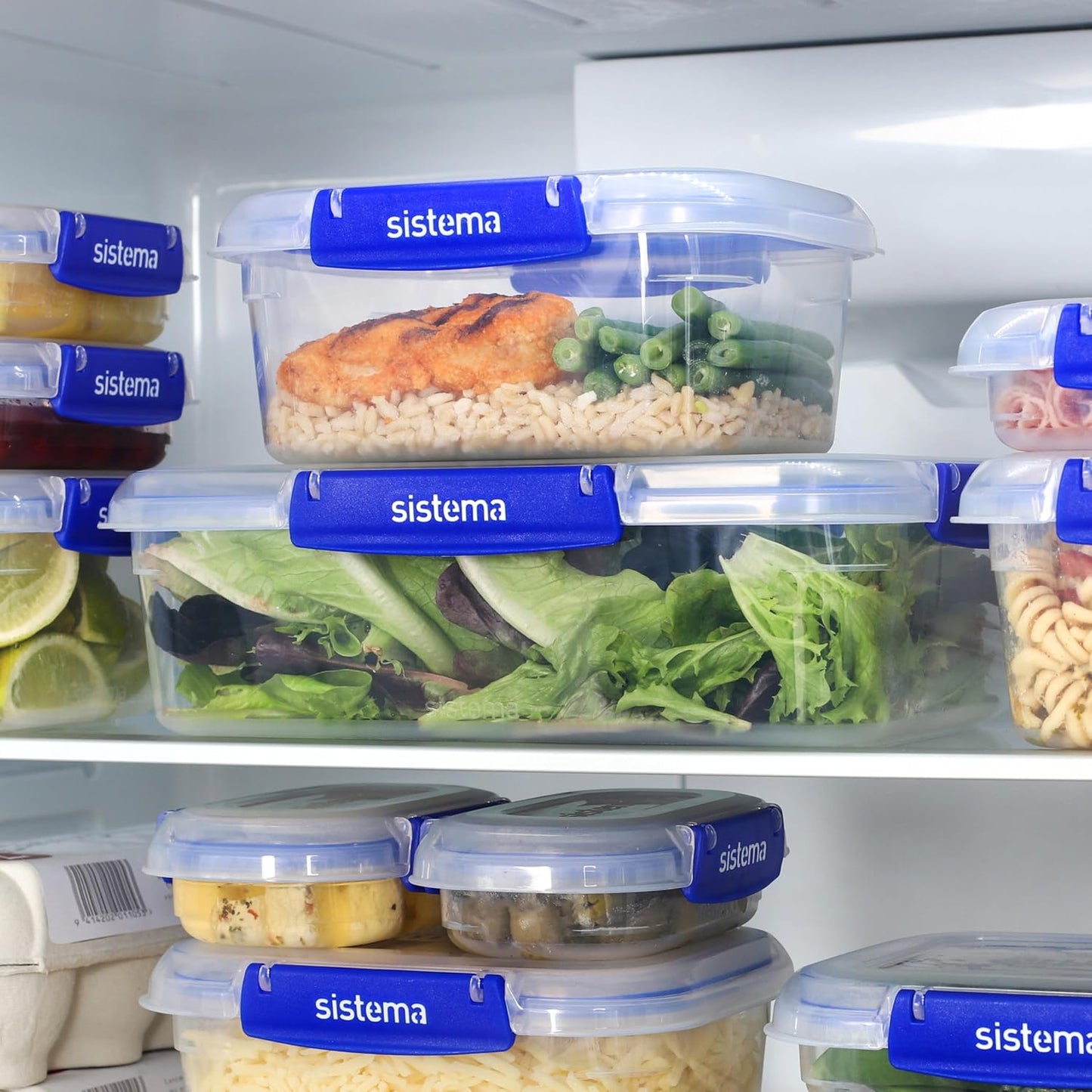 Sistema KLIP IT PLUS Airtight, Stackable Food Storage Containers in 3-Pack