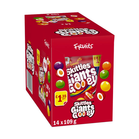Skittles Giants Gooey chewy fruit sweets 14 pack bulk