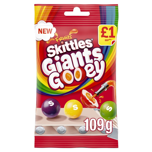 Skittles Giants Gooey 109g treat bag for sharing