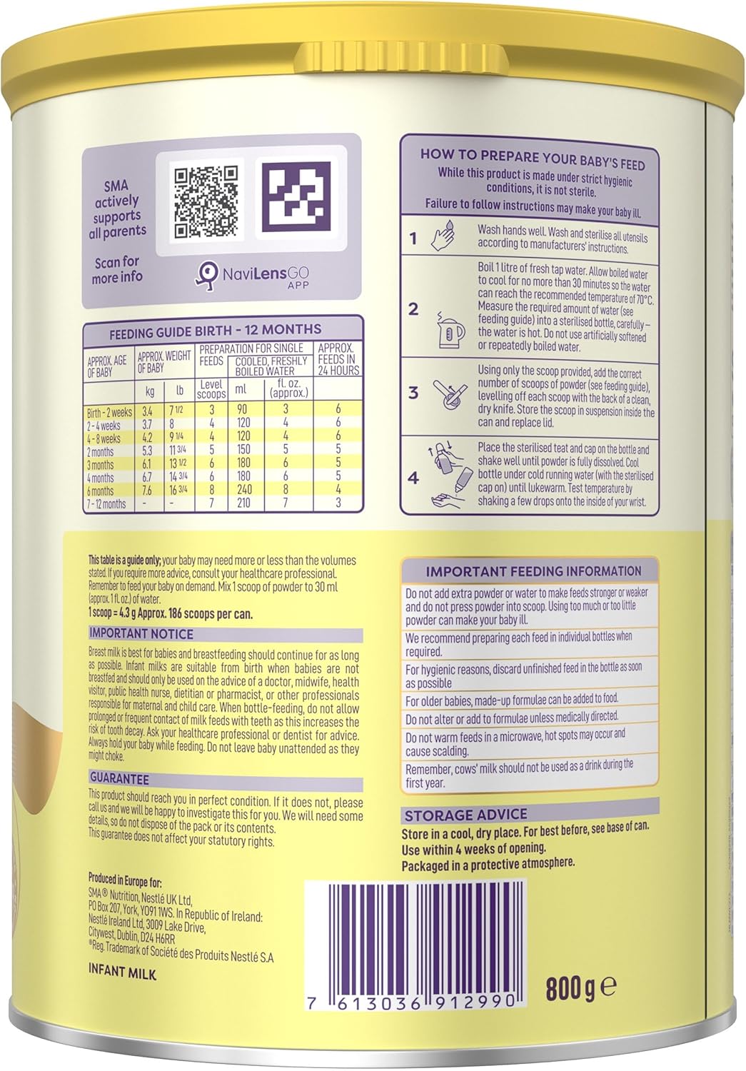 newborn stage one powder baby formula sma