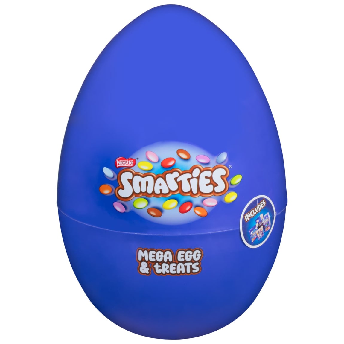 Smarties Giant Egg & Treats filled with colourful chocolate