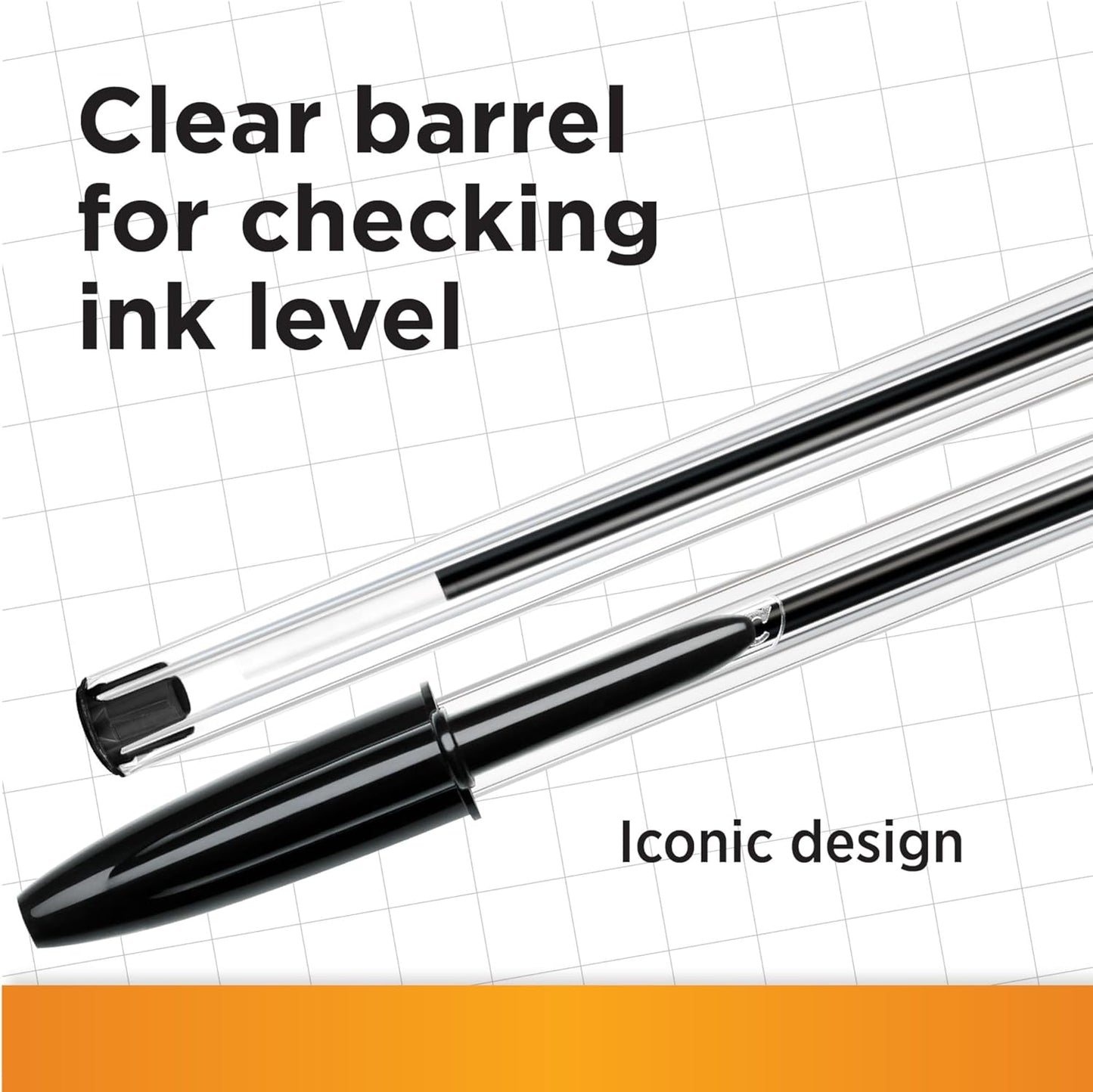 Bic black ink pens with 1mm medium tip