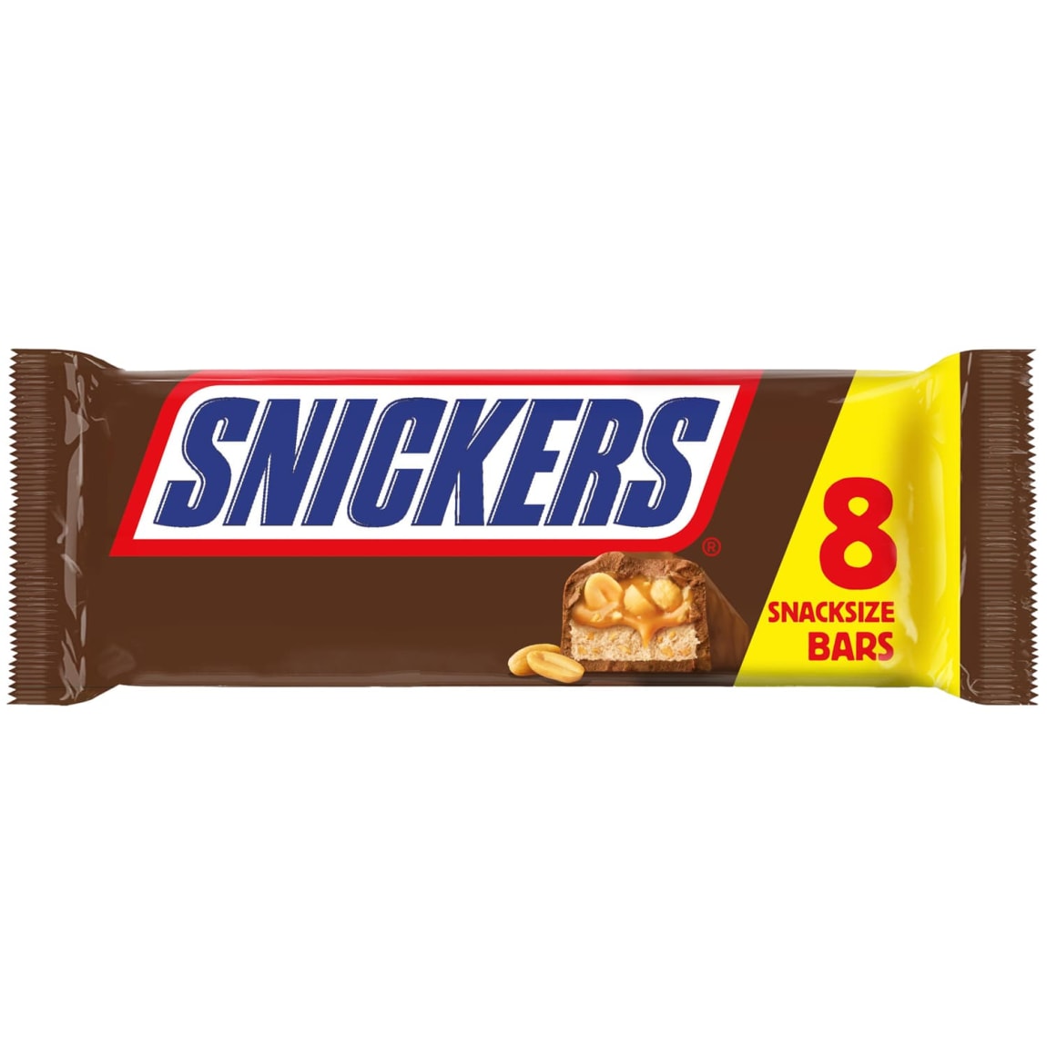Snickers Snack Size Bars 8pk chocolate caramel and nut treats