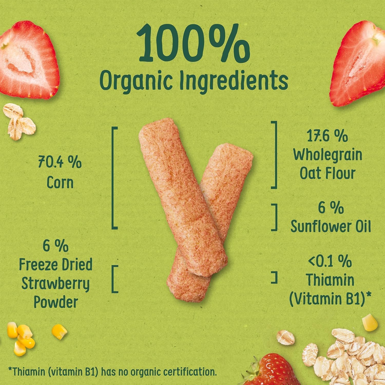 organic strawberry sticks for 6 month old