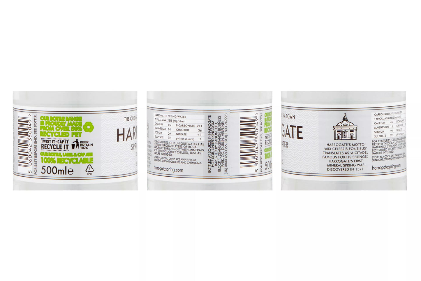 Harrogate carbonated spring water bottle pack