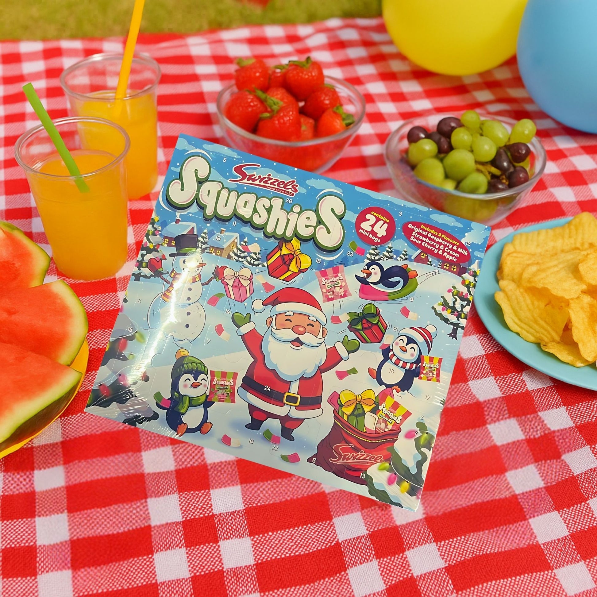 Box of 24 Swizzels Squashies mini sweet bags for sharing