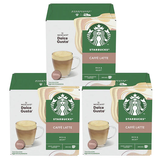 Starbucks Caffé Latte coffee pods by Dolce Gusto