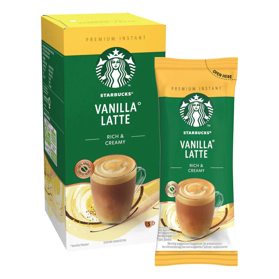 Starbucks Vanilla Latte Instant Coffee Sachets box wrapped as a gift for coffee lovers.