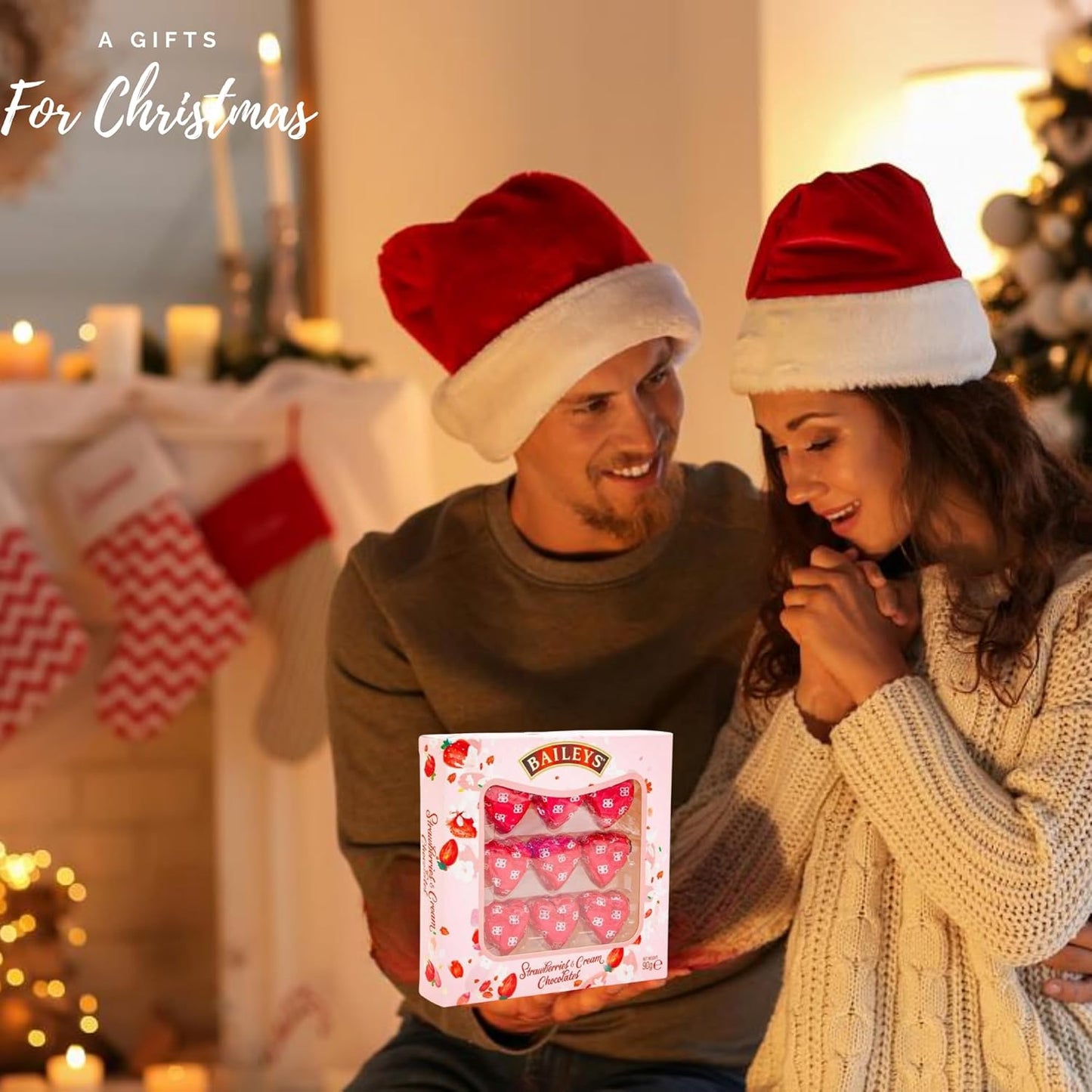 Baileys chocolate gift set with strawberry and cream flavour