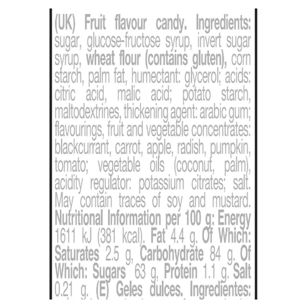 Chewy strawberry pencils 40x23g made with natural colours and flavours