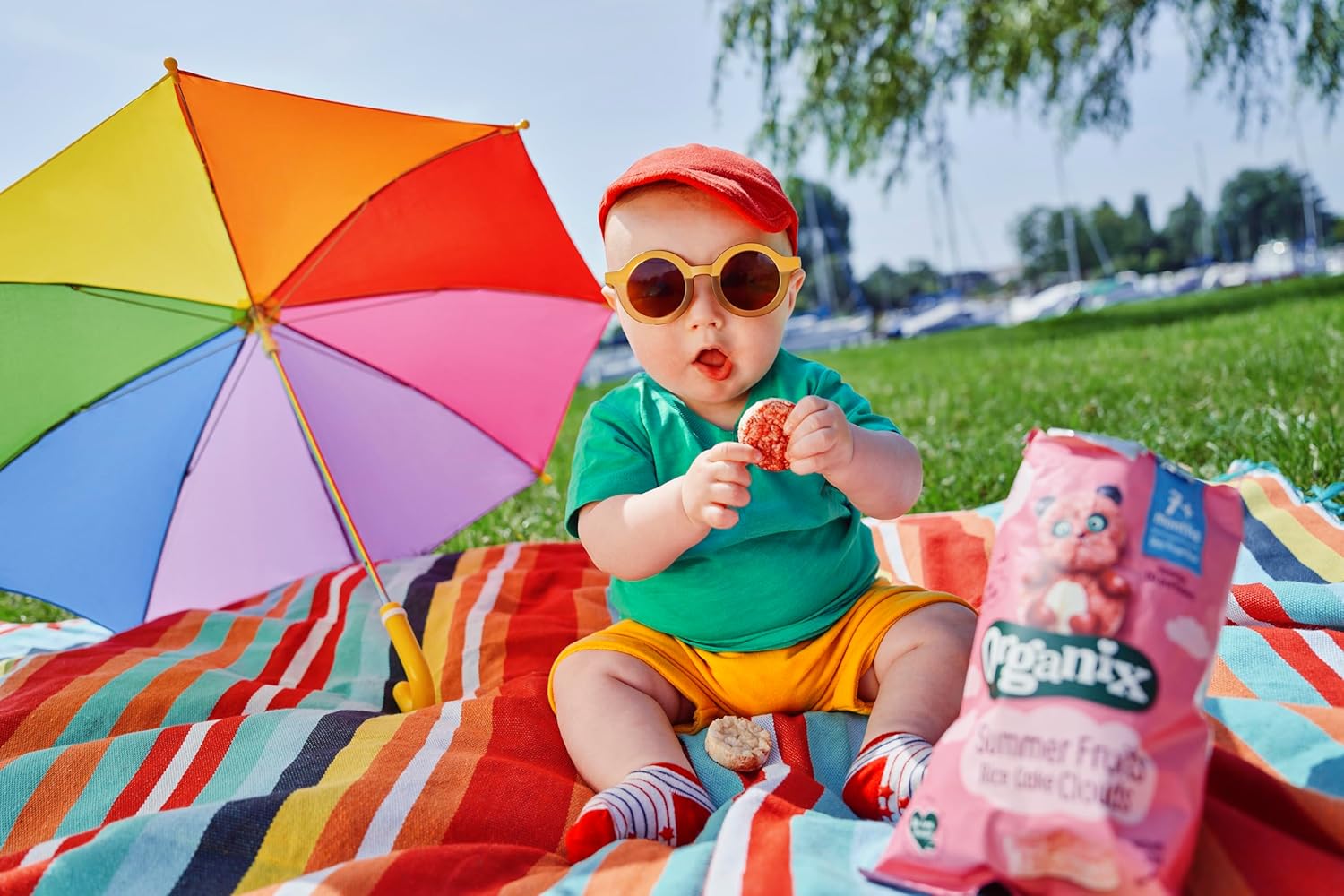 summer fruit rice cakes for healthy baby snacking