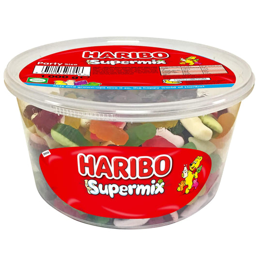 1kg Haribo Supermix Tub for parties and sharing