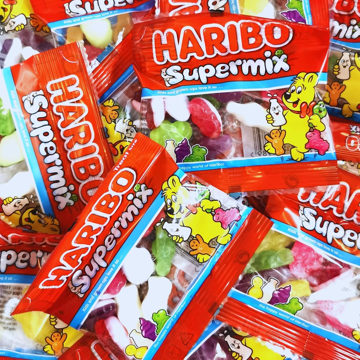 100 x haribo mini bags sweets gift box and cards